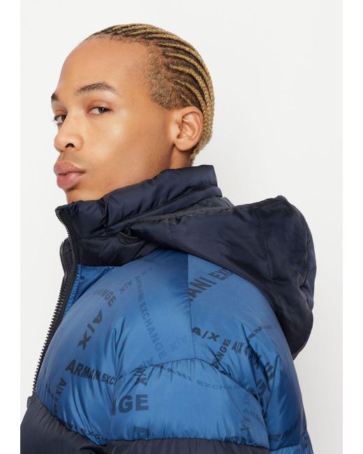 Aannames, aannames. Raad eens plank Oefening Emporio Armani Recycled Technical Fabric Puffer Jacket in Blue for Men |  Lyst