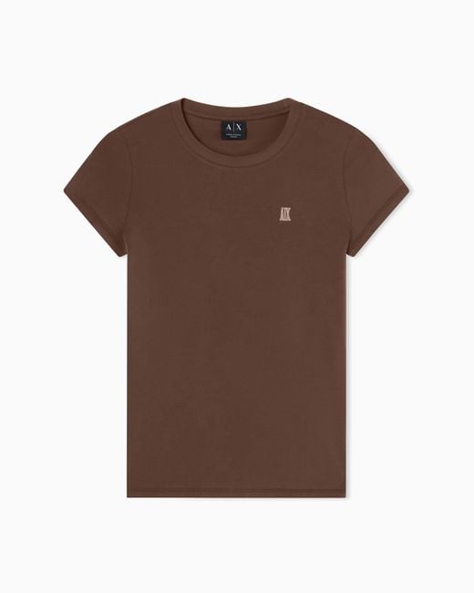 ARMANI EXCHANGE Brown Slim Fit T-Shirt
