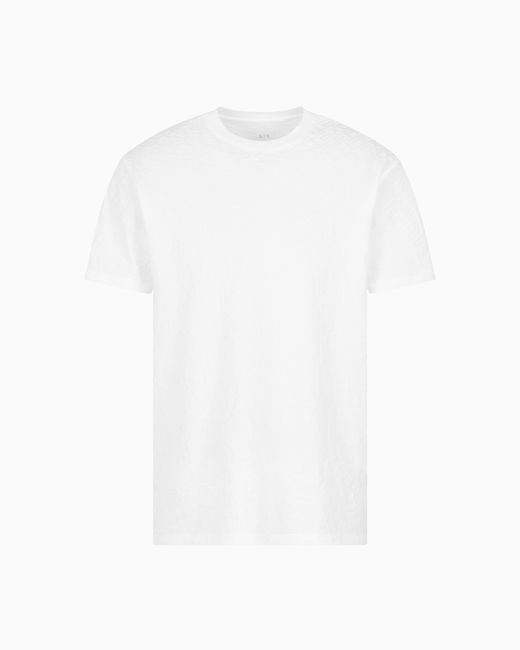 Camiseta Básica De Algodón Mercerizado ARMANI EXCHANGE de hombre de color White