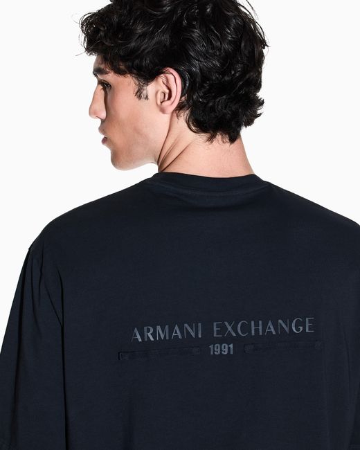 ARMANI EXCHANGE Baumwoll-T-Shirt Mit Used-Effekt in Blue für Herren