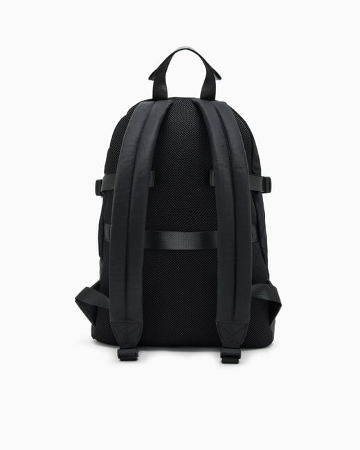 Zaino Con Strip Con Logo di ARMANI EXCHANGE in Black da Uomo