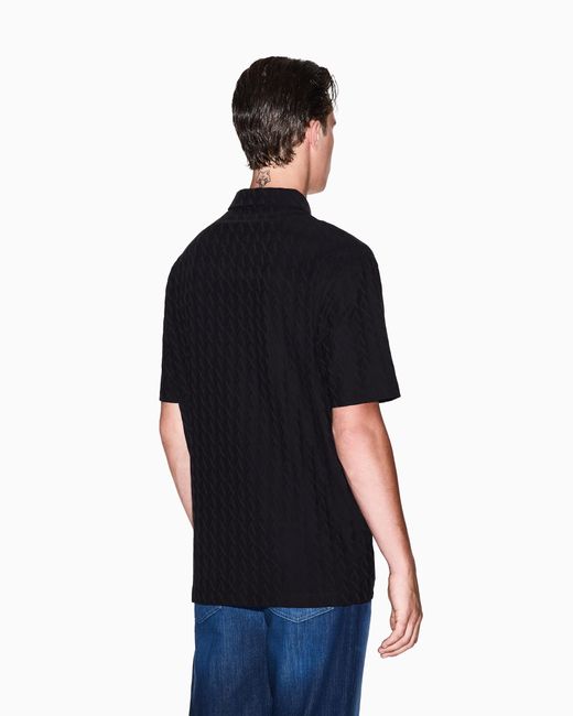 Polo Coupe Régulière En Coton Mercerisé ARMANI EXCHANGE pour homme en coloris Black