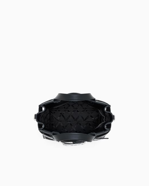 ARMANI EXCHANGE Black Tote Bag With An Embossed Texture
