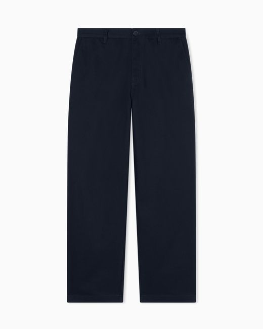 ARMANI EXCHANGE Blue Slim Fit Cotton Twill Chinos for men