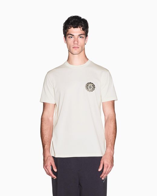 ARMANI EXCHANGE White Regular T-Shirt for men