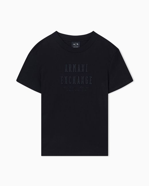 ARMANI EXCHANGE Black Relaxed Fit T-Shirt