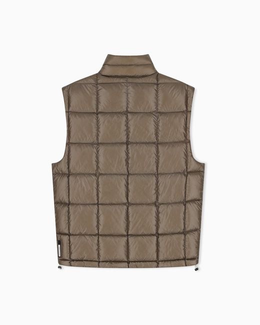ARMANI EXCHANGE Brown Down Jacket Nylon With Down Feather Padding for men