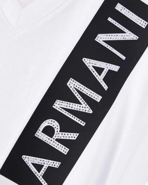 ARMANI EXCHANGE White Slim Fit T-Shirt