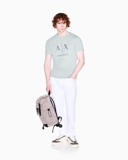 ARMANI EXCHANGE Blue Slim Fit T-Shirt Essential Cotton Jersey for men