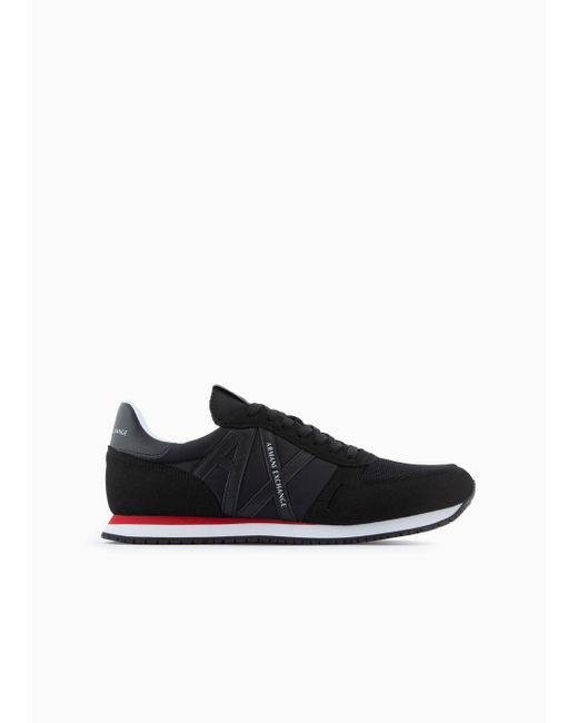Armani Exchange Black Sneakers With Logo for men