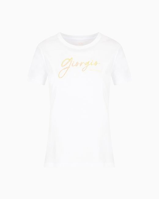 T-Shirt Regular Fit Giorgio di ARMANI EXCHANGE in White