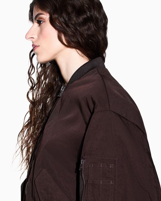 ARMANI EXCHANGE Purple Oversized Blouson Jacket