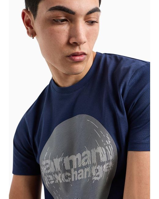 Camisetas De Corte Entallado Armani Exchange de hombre de color Blue
