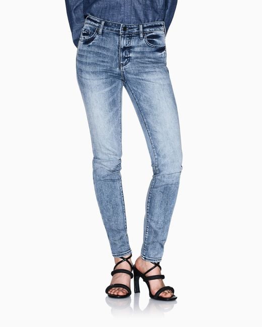 Jean En Denim Extensible Super Skinny J69 ARMANI EXCHANGE en coloris Blue