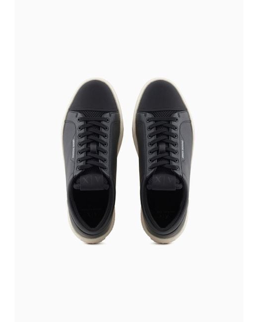 Armani Exchange Black Sneakers With High Sole for men
