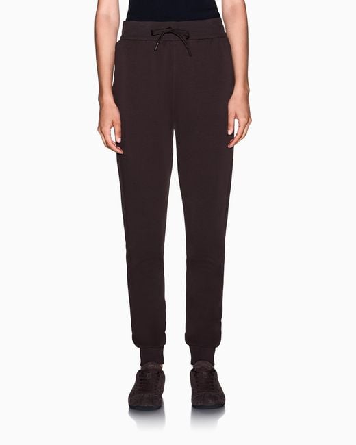 ARMANI EXCHANGE Purple Regular Fit Trousers Jersey Bonded Stretch Cotton