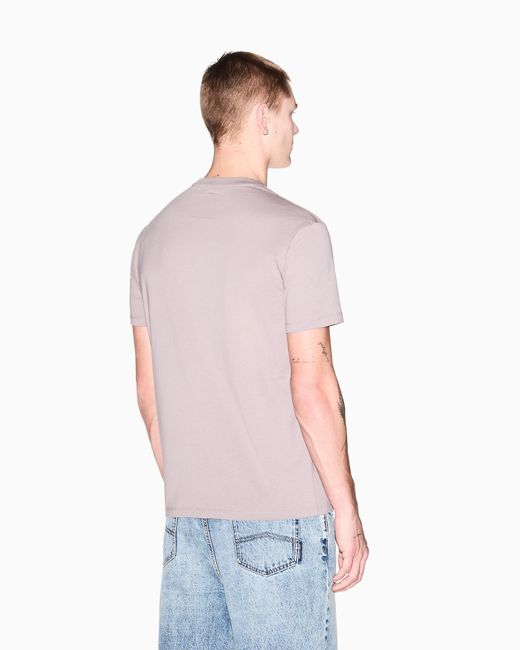 ARMANI EXCHANGE Gray Regular Fit T-Shirt Icon for men