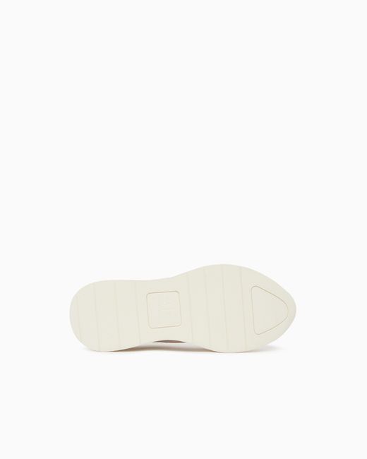 ARMANI EXCHANGE White Technical Fabric Sneakers