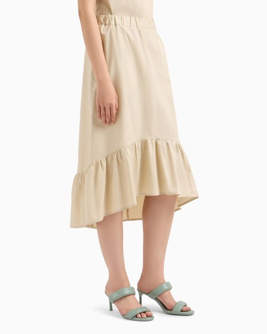 ARMANI EXCHANGE Natural Asv Ruffle Midi Skirt
