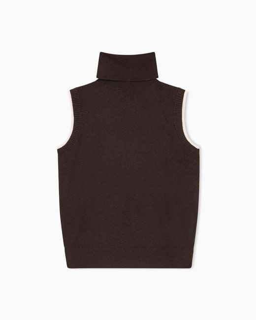 ARMANI EXCHANGE Brown Slim Fit Knit Top
