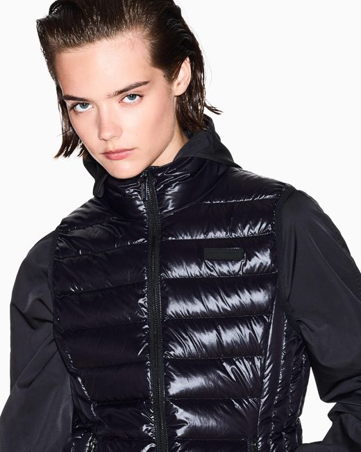 ARMANI EXCHANGE Blue Slim-Fit Down Vest