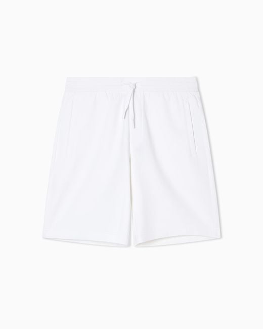 Bermudas Elásticas De Algodón Hasta La Rodilla Icon ARMANI EXCHANGE de hombre de color White