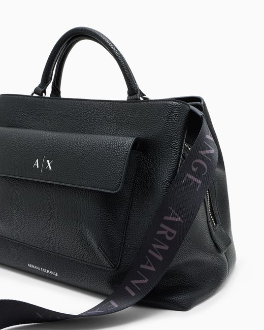 ARMANI EXCHANGE Black Handbag With Shoulder Strap With Logo