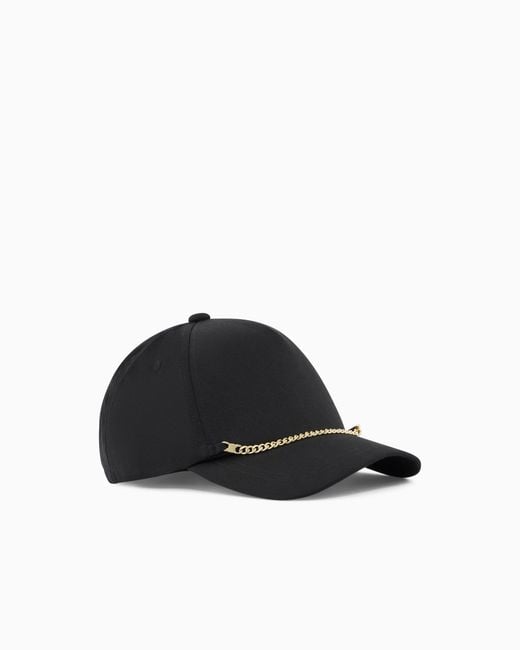 ARMANI EXCHANGE Black Cap With Visor And Logo