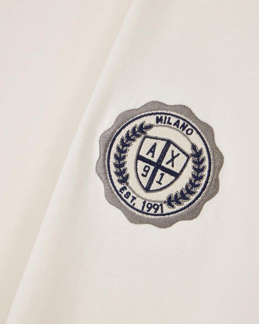 ARMANI EXCHANGE White Regular T-Shirt for men
