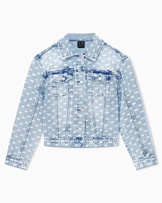ARMANI EXCHANGE Blue Regular Fit Blouson Jacket