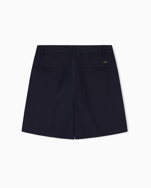 ARMANI EXCHANGE Blue Cotton Bermuda Shorts for men