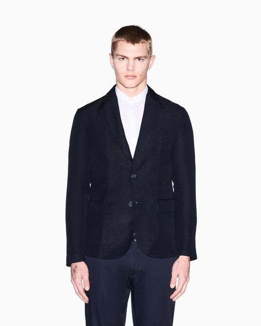 ARMANI EXCHANGE Blue Two-Button Jacket for men