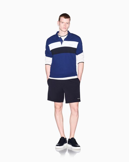 ARMANI EXCHANGE Blue Regular Fit Shorts for men