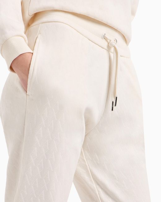 ARMANI EXCHANGE White Allover Logo Sweatpants