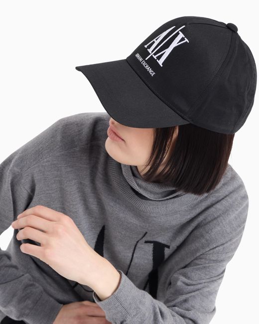 ARMANI EXCHANGE Icon Project Visor Hat in Black Lyst UK