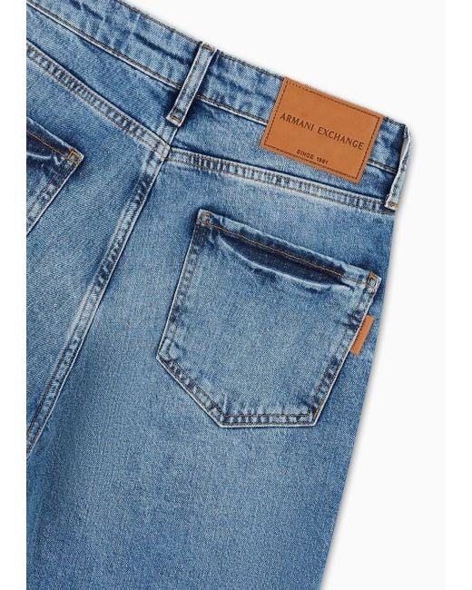 Jeans J51 Carrot Fit In Comfort Cotton Denim di Armani Exchange in Blue