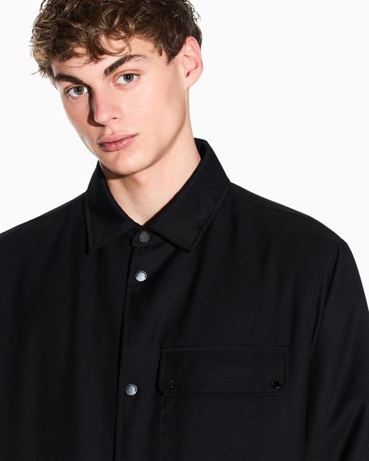 ARMANI EXCHANGE Blue Blouson With Drawstring for men