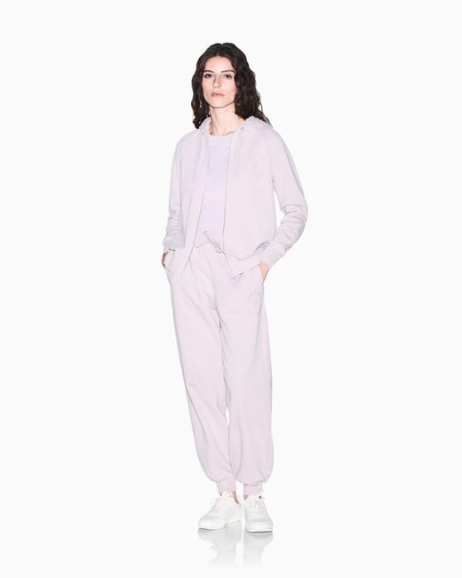 ARMANI EXCHANGE Pink Regular Fit Trousers Cotton French Terry