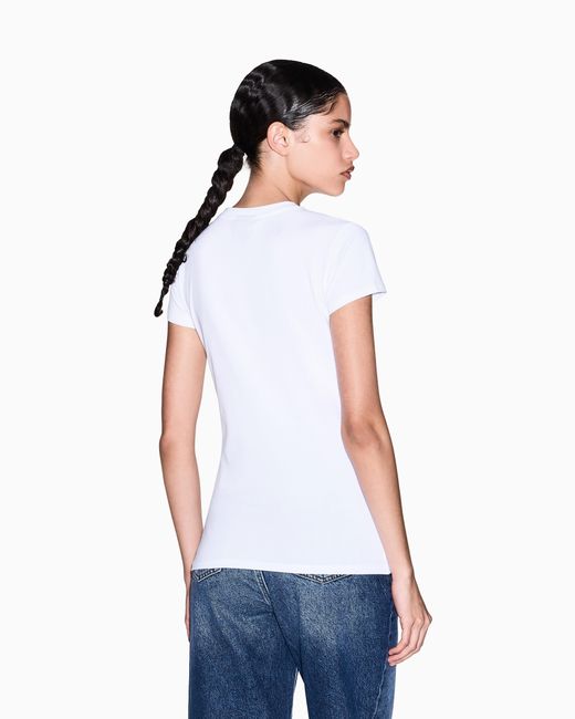 ARMANI EXCHANGE White Slim Fit T-Shirt