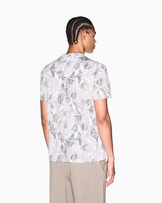 ARMANI EXCHANGE White Regular Fit T-Shirt for men