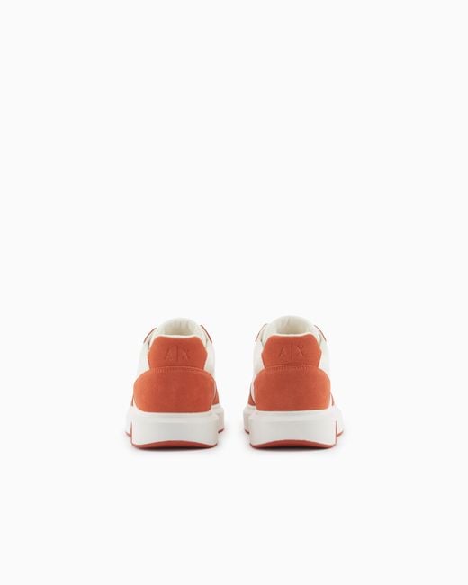 ARMANI EXCHANGE Pink Technical Fabric Sneakers for men