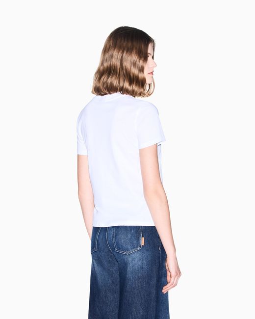 ARMANI EXCHANGE White Oversized Fit T-Shirt