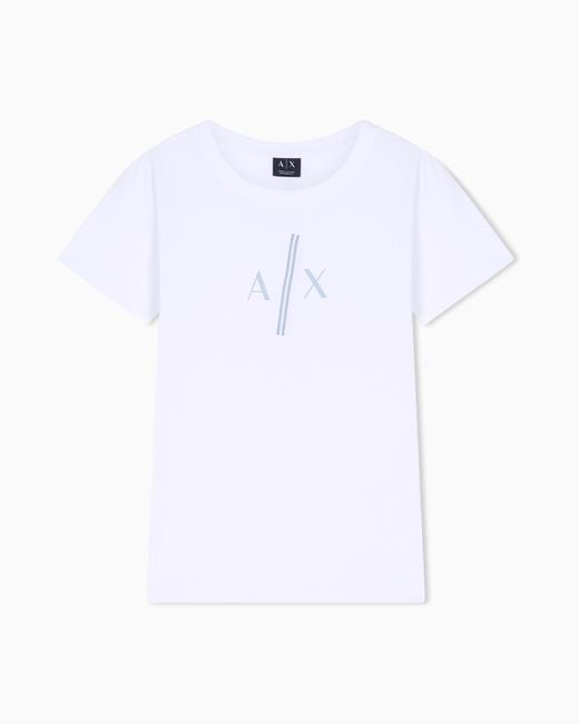 ARMANI EXCHANGE White Relaxed Fit T-Shirt