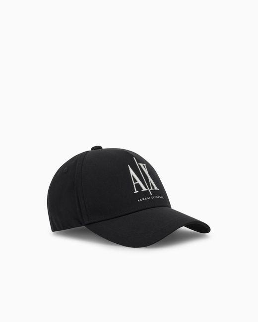 ARMANI EXCHANGE Black Baseball Cap Icon for men
