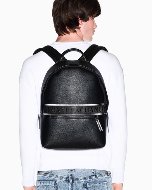 ARMANI EXCHANGE Black Backpack for men