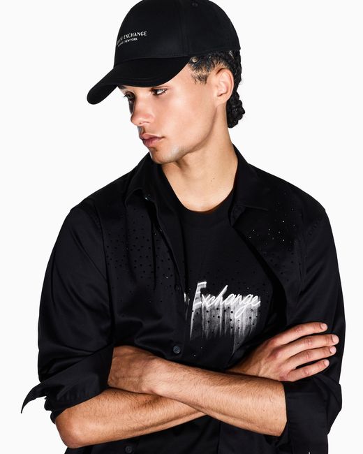 Gorra Con Visera Y Logotipo De Nueva York ARMANI EXCHANGE de hombre de color Black