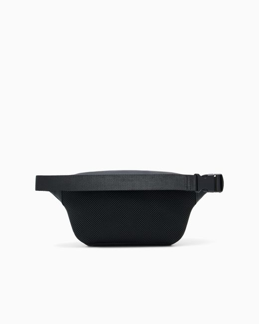 ARMANI EXCHANGE Black Coated Waistbag Belt Bag for men