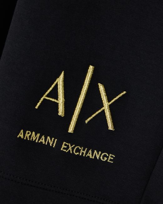 ARMANI EXCHANGE Blue Shorts Bonded Stretch Cotton Jersey Regular Fit for men