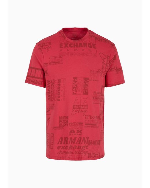 Armani Exchange Regular Fit Tshirts in Red for Men Lyst