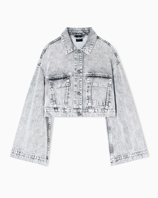 ARMANI EXCHANGE White Cropped Jacket